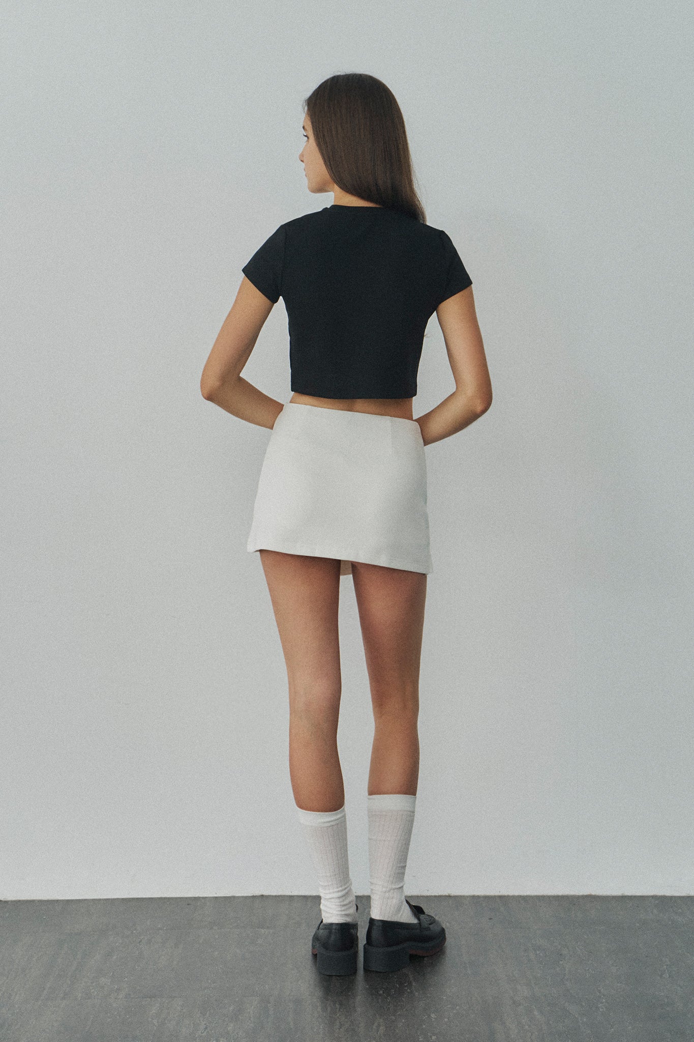 Jelly Cotton Mini Skirt 啾啾果凍棉短裙 -白