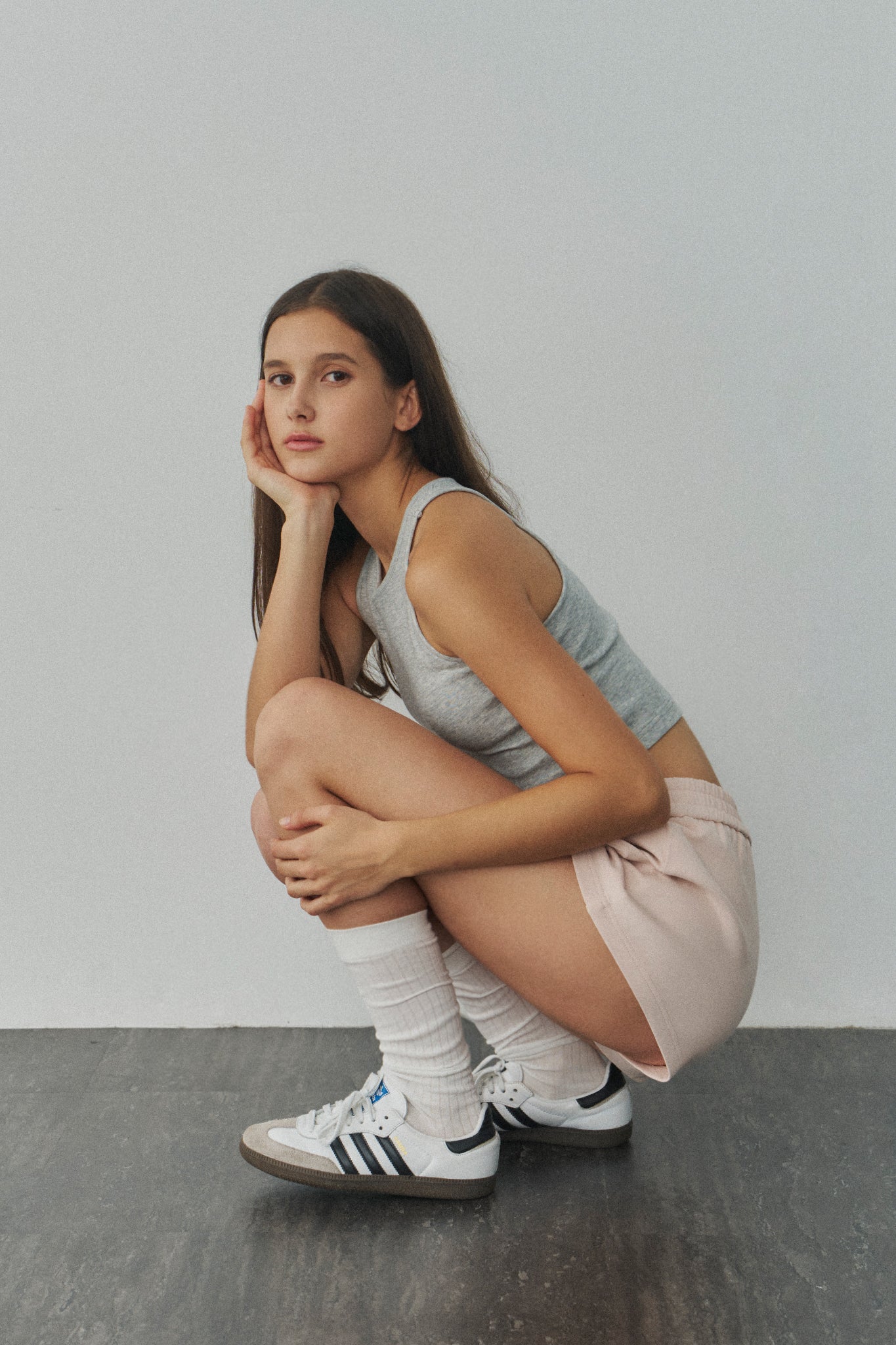 Jelly Cotton Bra Top 啾啾果凍棉胸墊背心 -灰