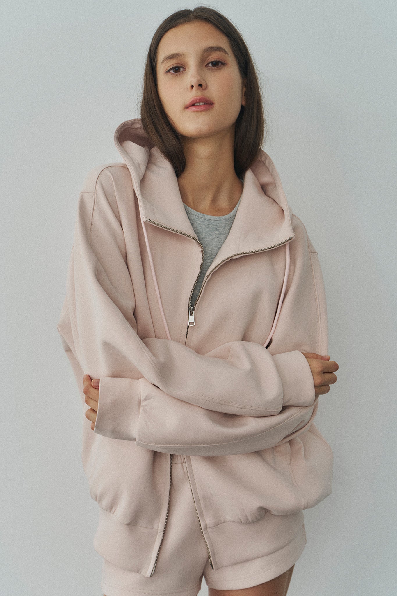 Jelly Cotton Hooded Jacket 啾啾果凍棉連帽外套 -粉