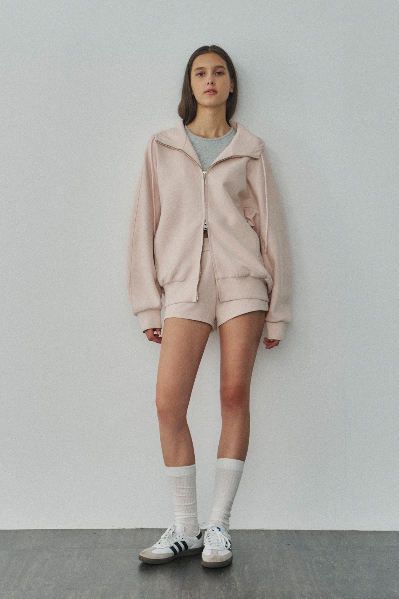 Jelly Cotton Hooded Jacket 啾啾果凍棉連帽外套 -粉