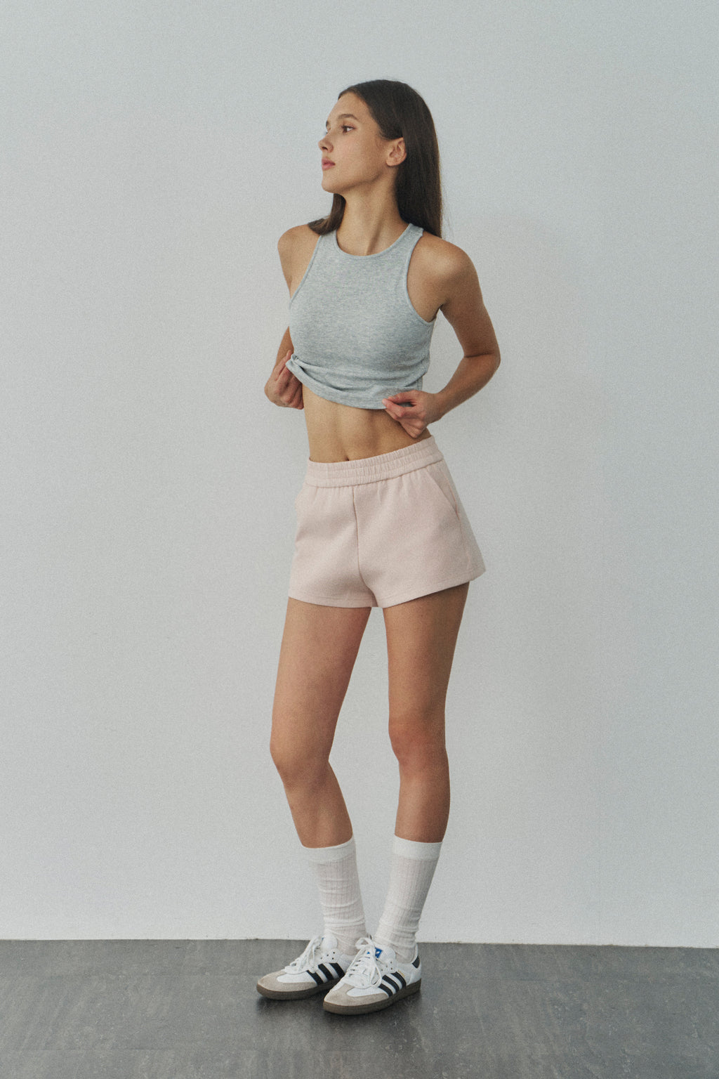 Jelly Cotton Bra Top 啾啾果凍棉胸墊背心 -灰