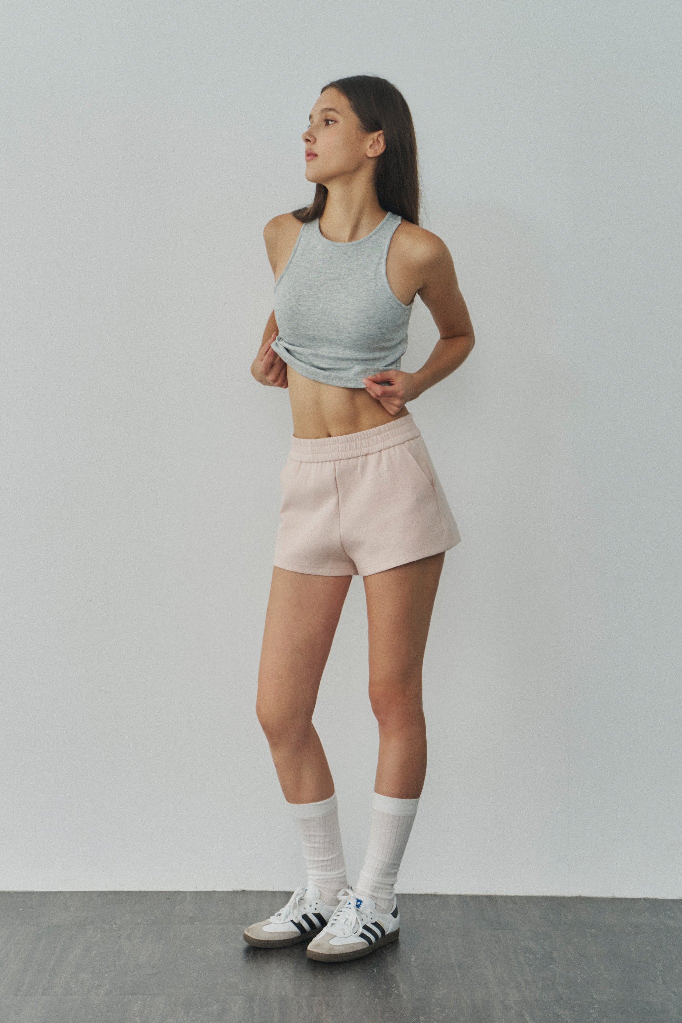 Jelly Cotton Bra Top 啾啾果凍棉胸墊背心 -灰