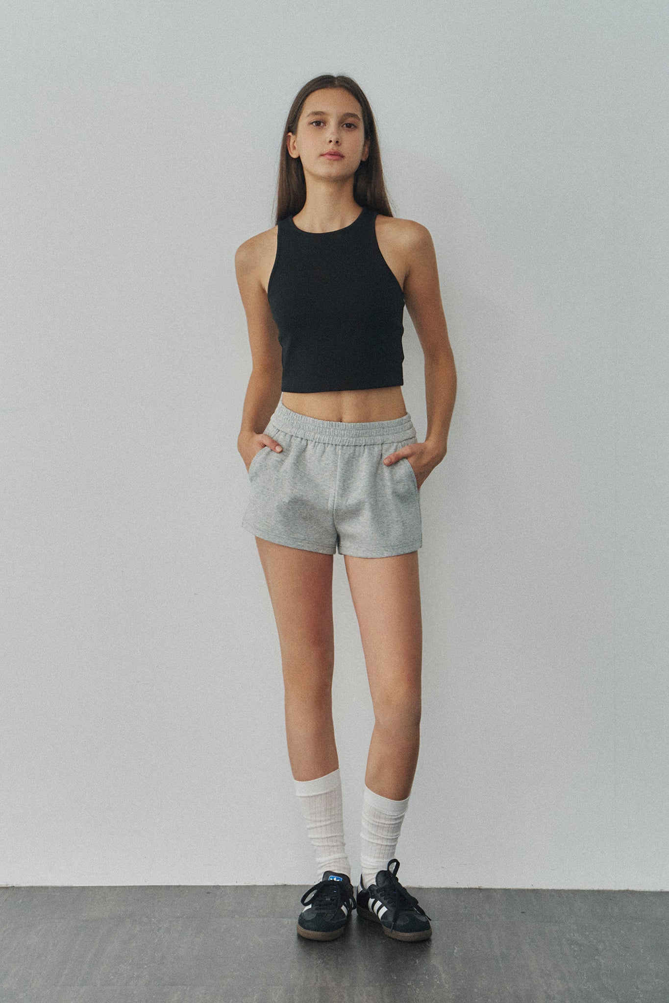 Jelly Cotton Bra Top 啾啾果凍棉胸墊背心 -黑