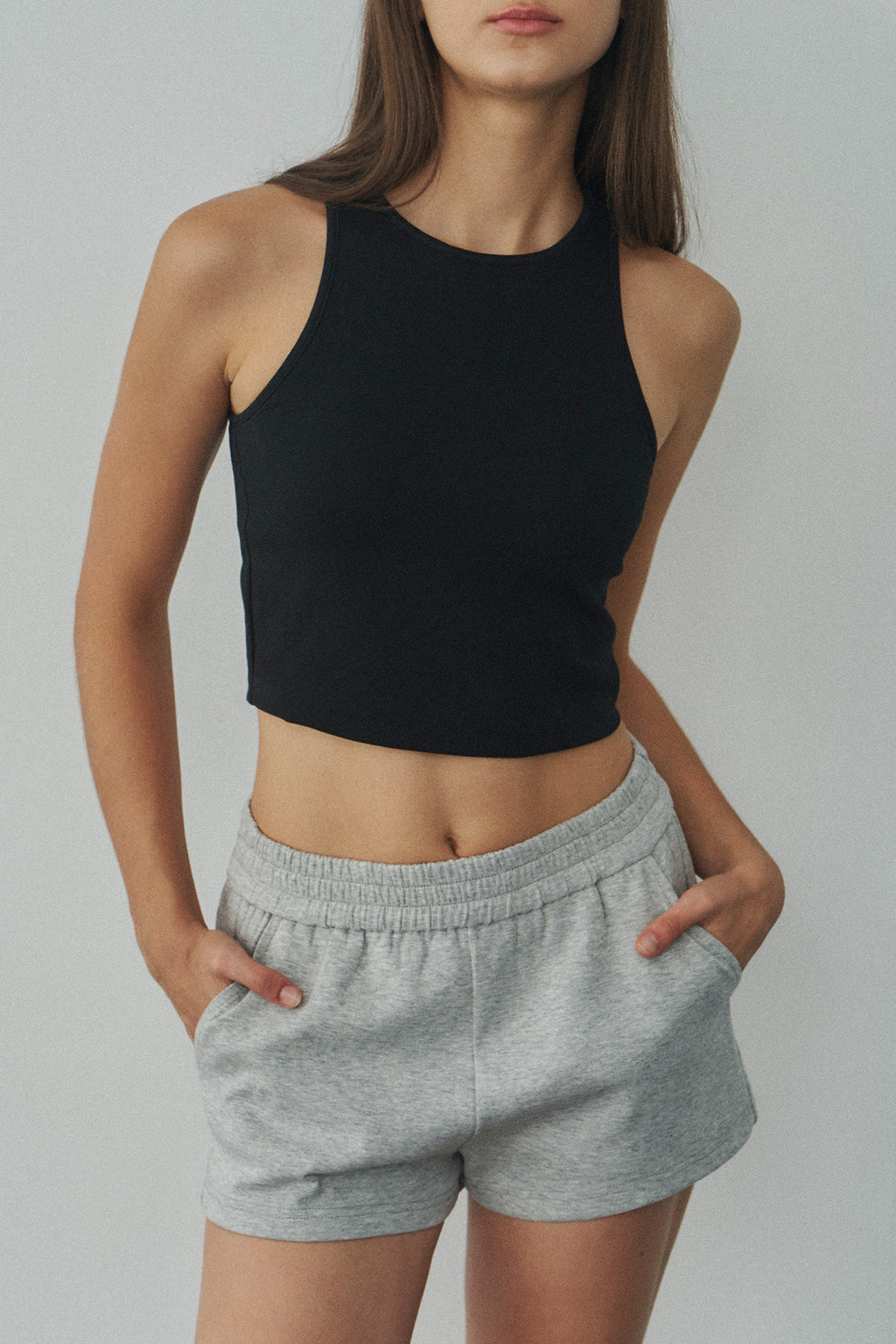 Jelly Cotton Bra Top 啾啾果凍棉胸墊背心 -黑