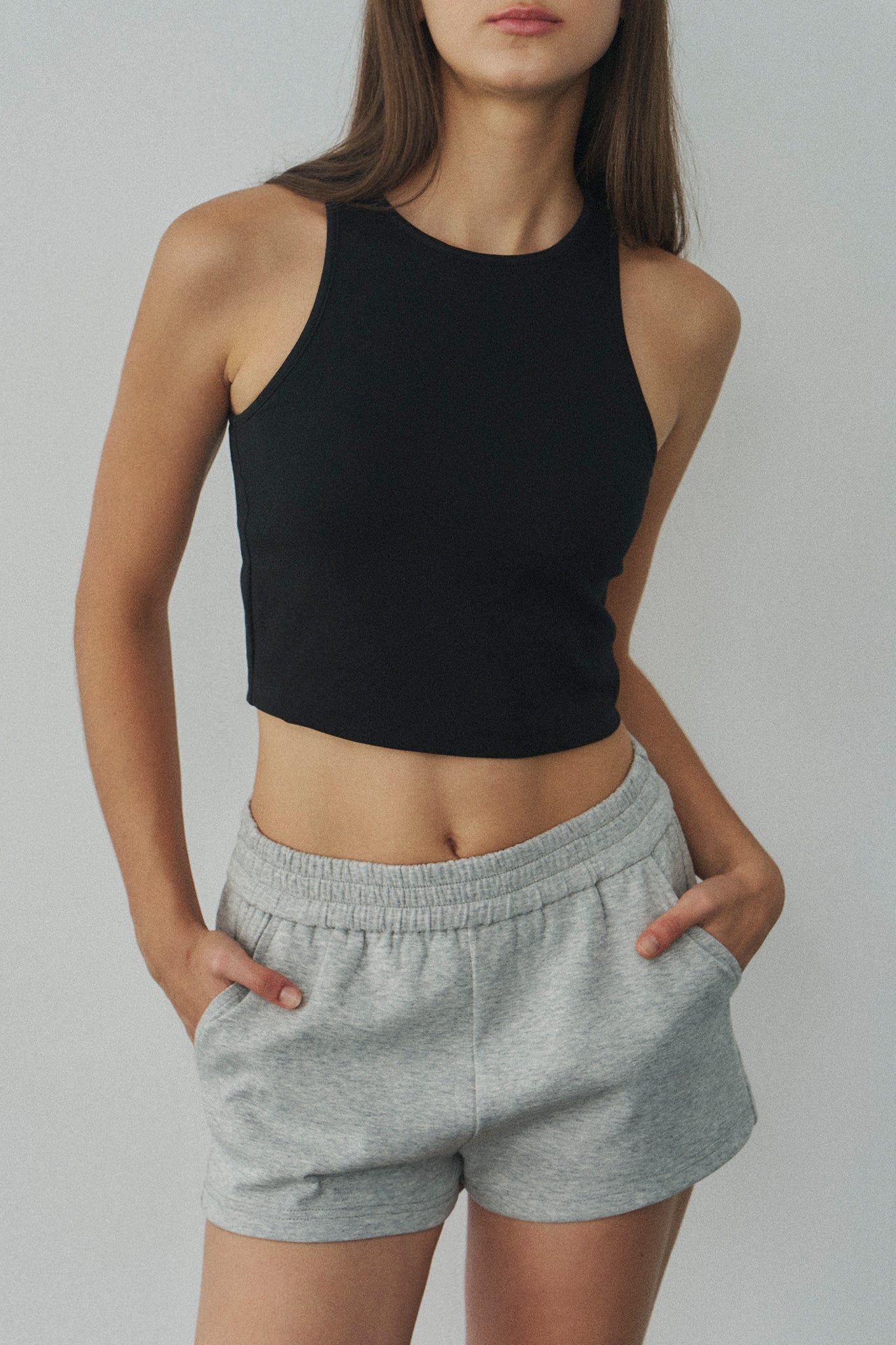 Jelly Cotton Bra Top 啾啾果凍棉胸墊背心 -黑