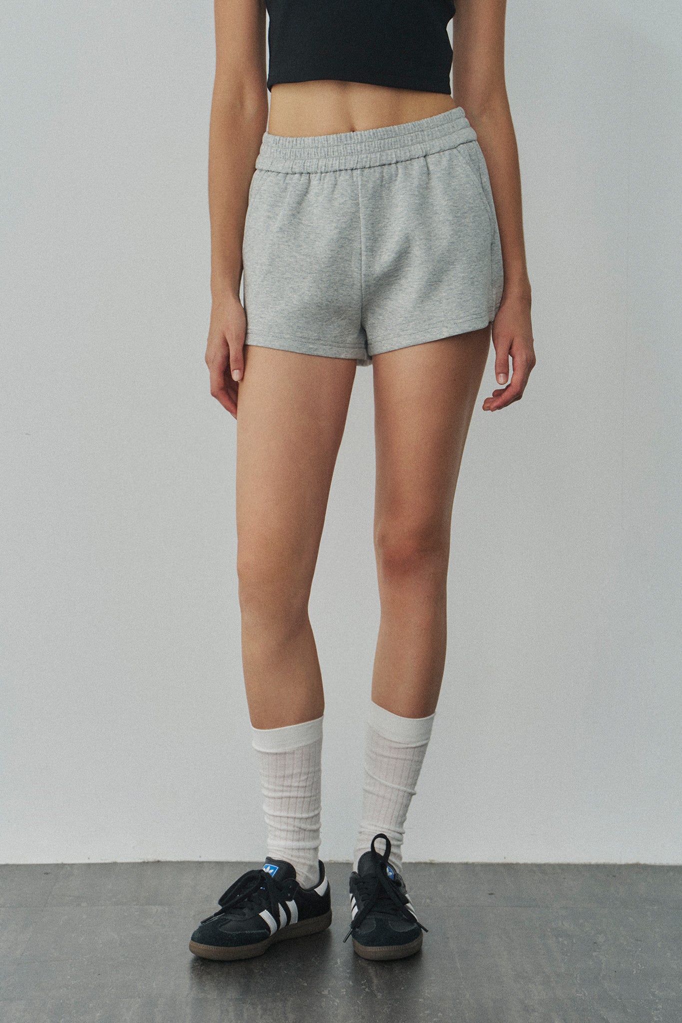 Jelly Cotton Shorts 啾啾果凍棉短褲 -灰