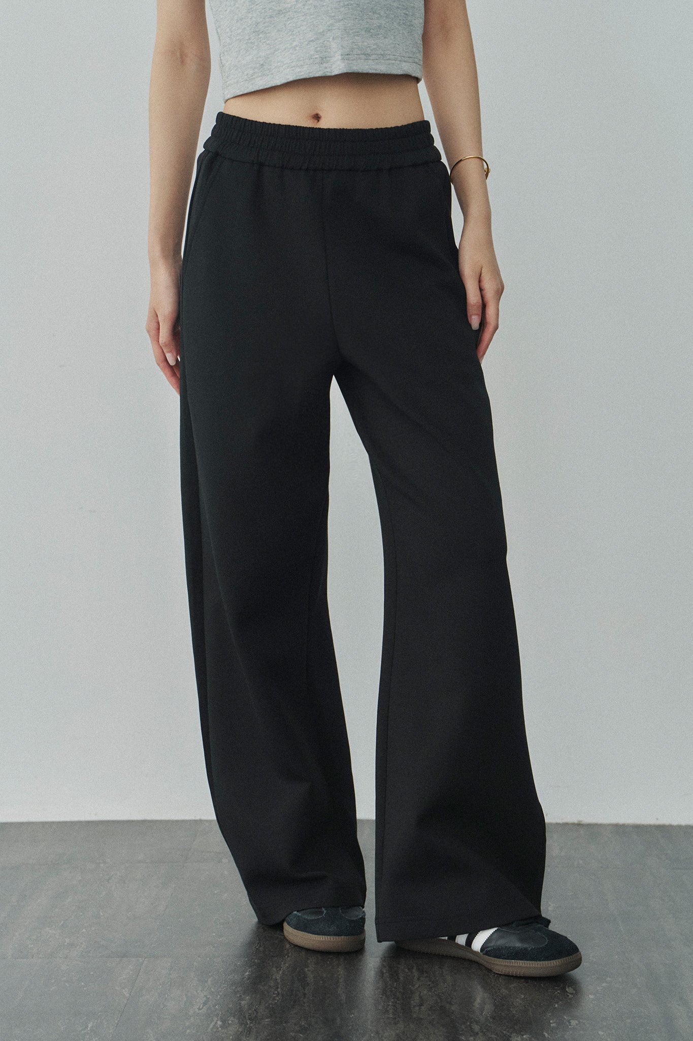 Jelly Cotton Sweatpants 啾啾果凍棉長褲 -黑