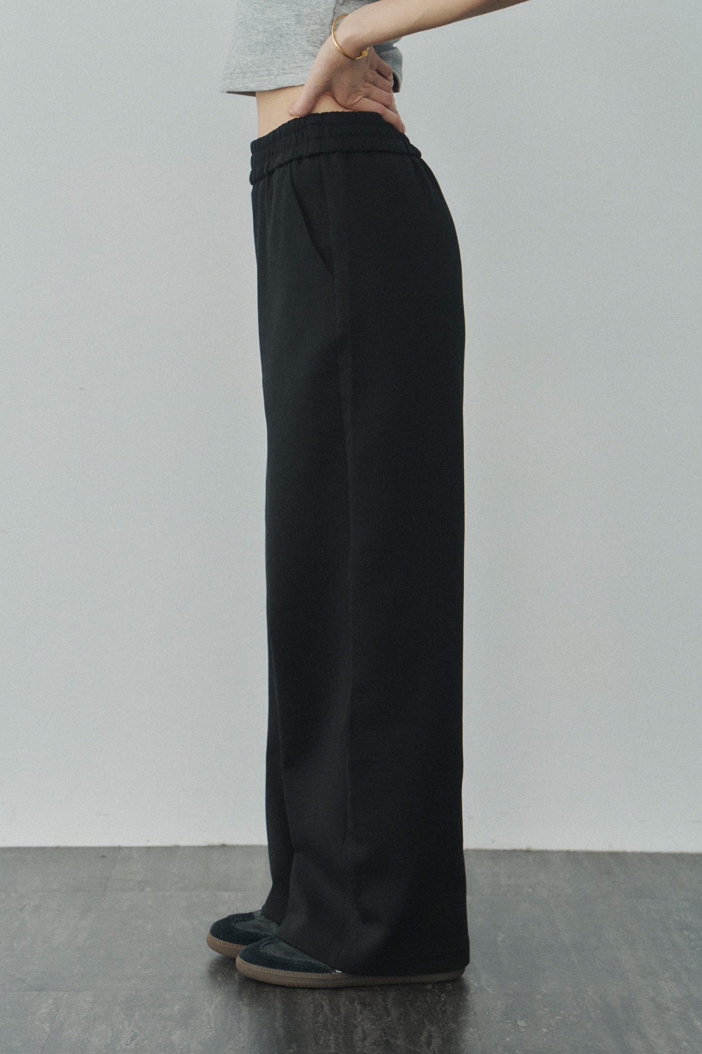 Jelly Cotton Sweatpants 啾啾果凍棉長褲 -黑