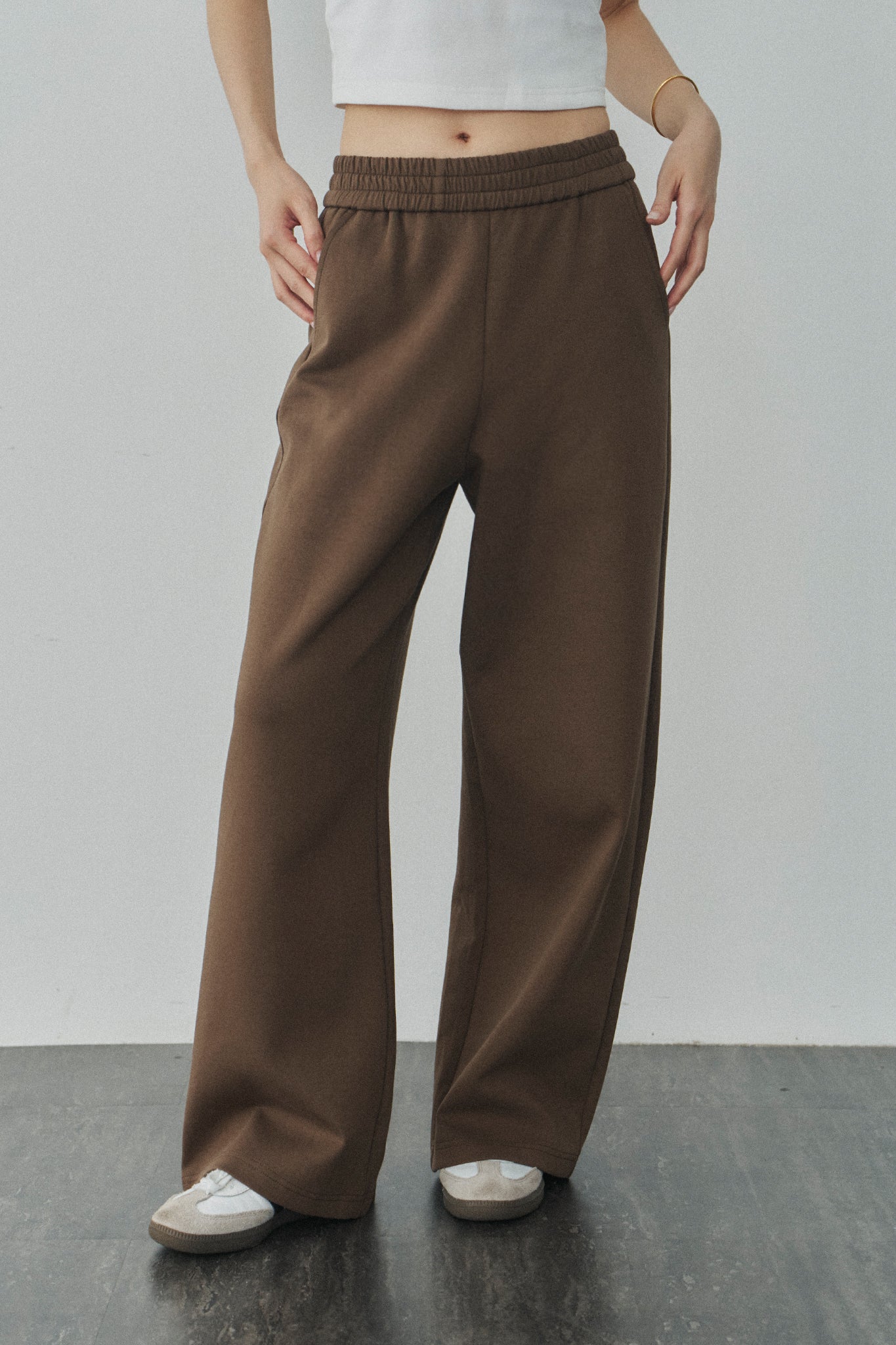 Jelly Cotton Sweatpants 啾啾果凍棉長褲 -棕