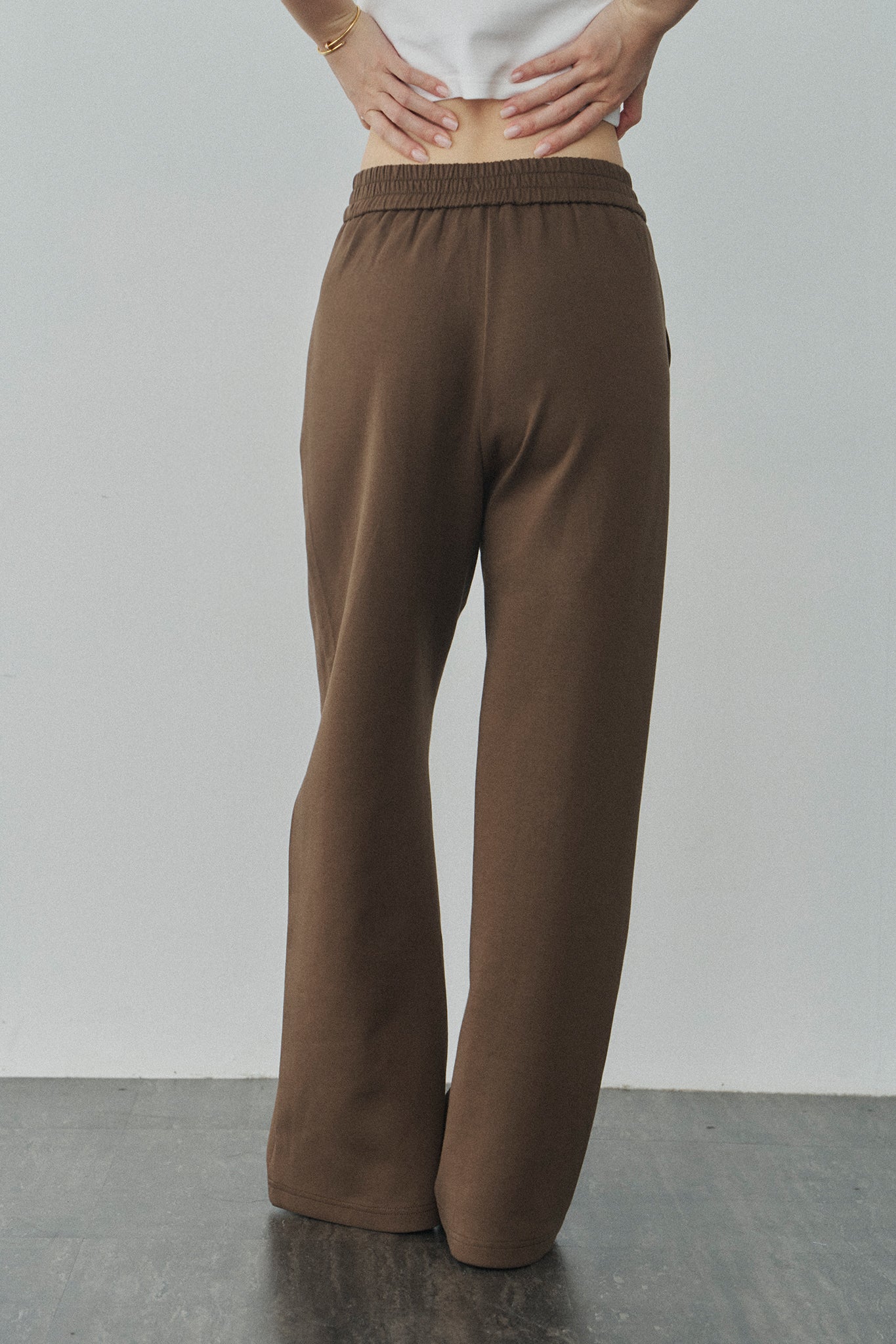 Jelly Cotton Sweatpants 啾啾果凍棉長褲 -棕