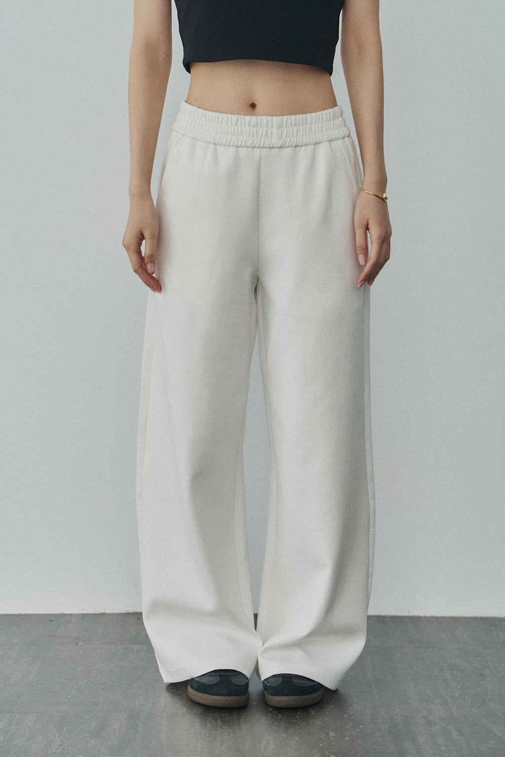 Jelly Cotton Sweatpants 啾啾果凍棉長褲 -白