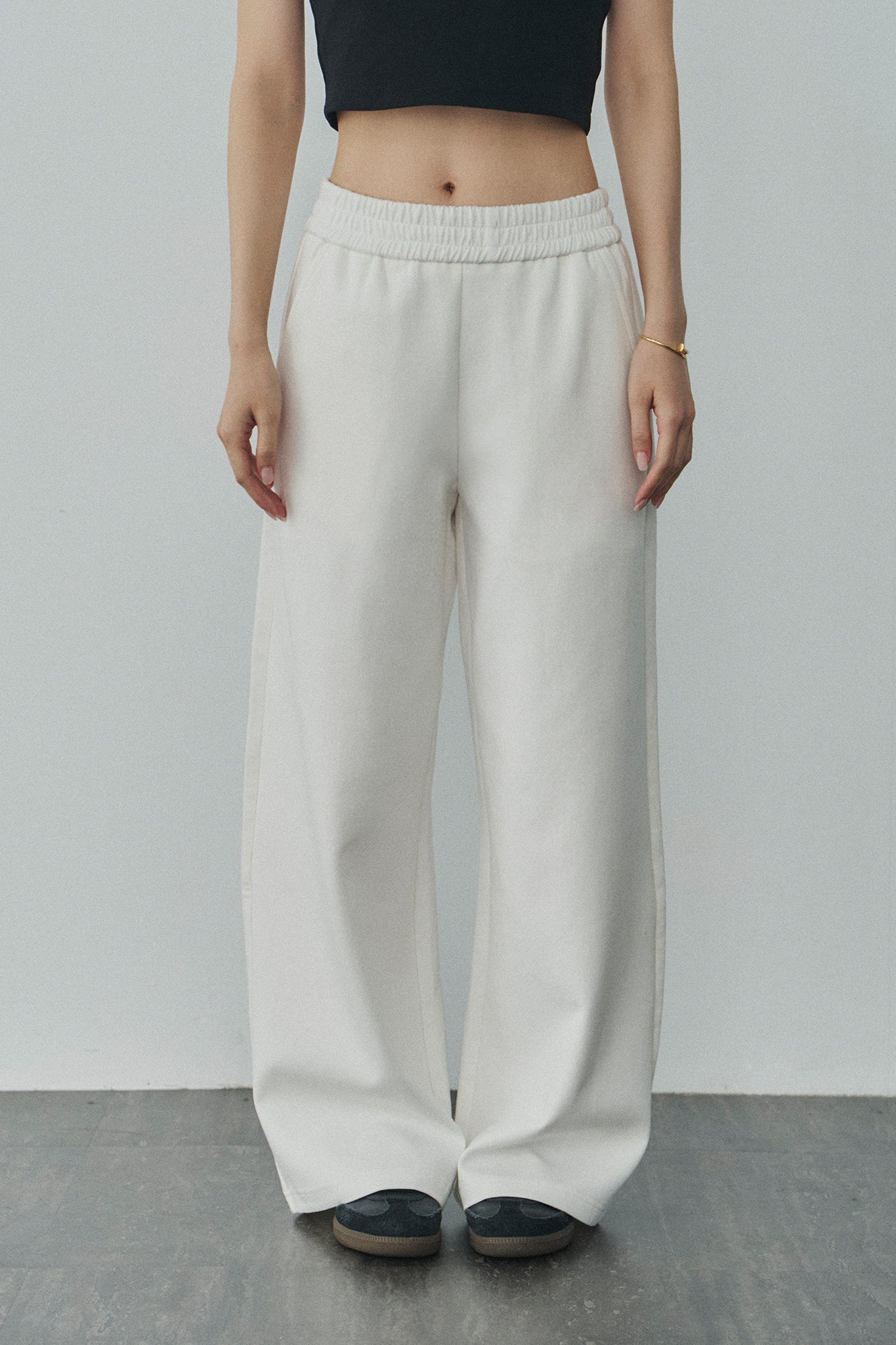 Jelly Cotton Sweatpants 啾啾果凍棉長褲 -白