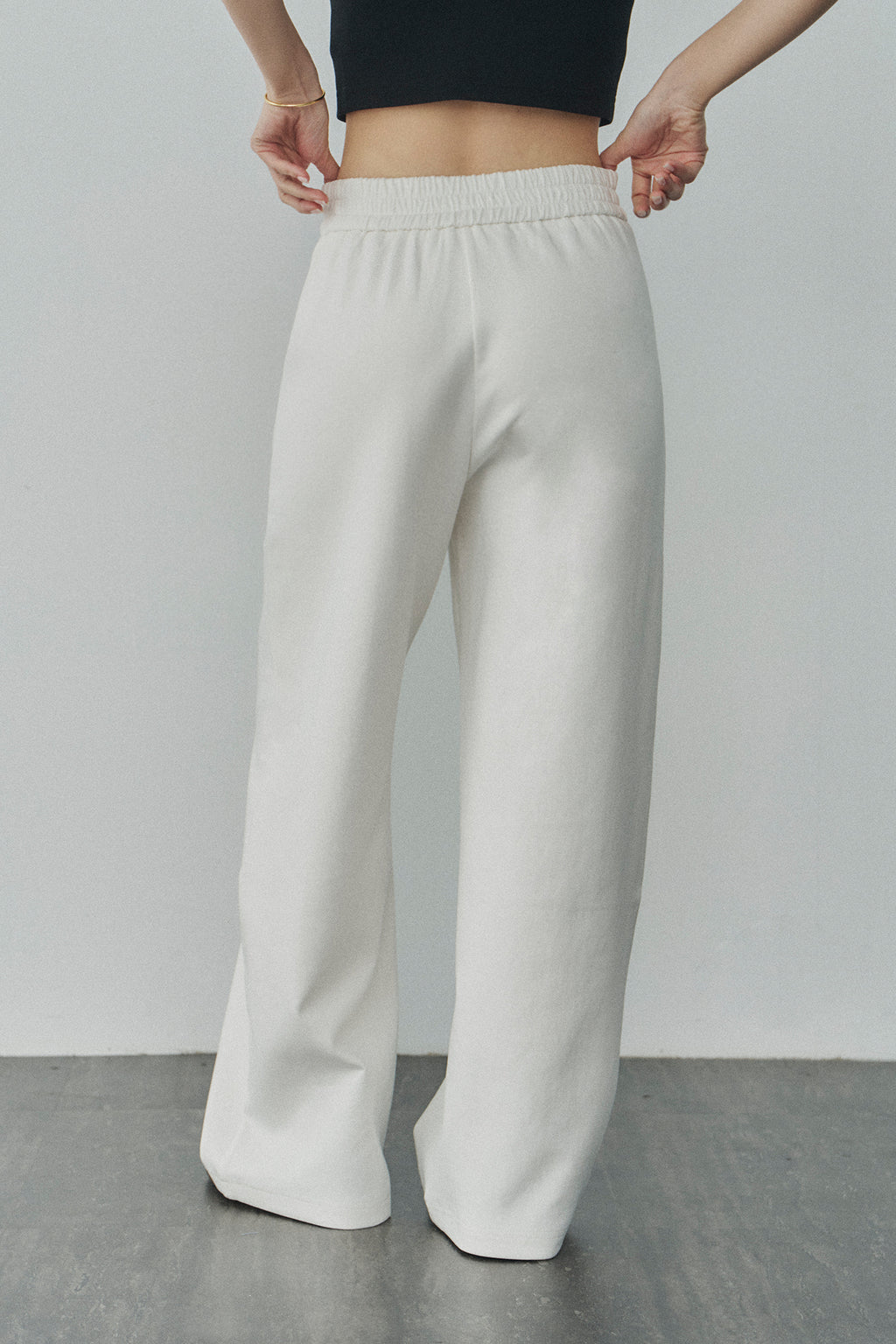 Jelly Cotton Sweatpants 啾啾果凍棉長褲 -白