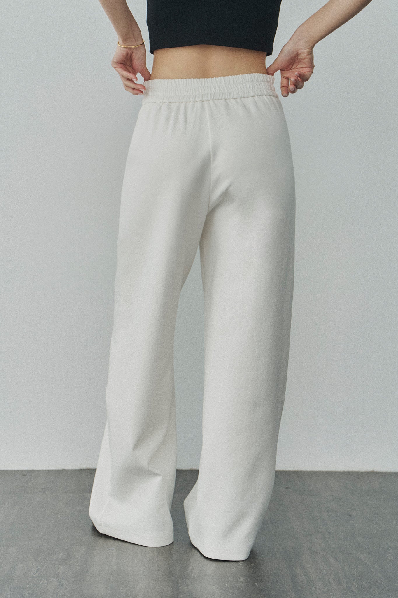 Jelly Cotton Sweatpants 啾啾果凍棉長褲 -白