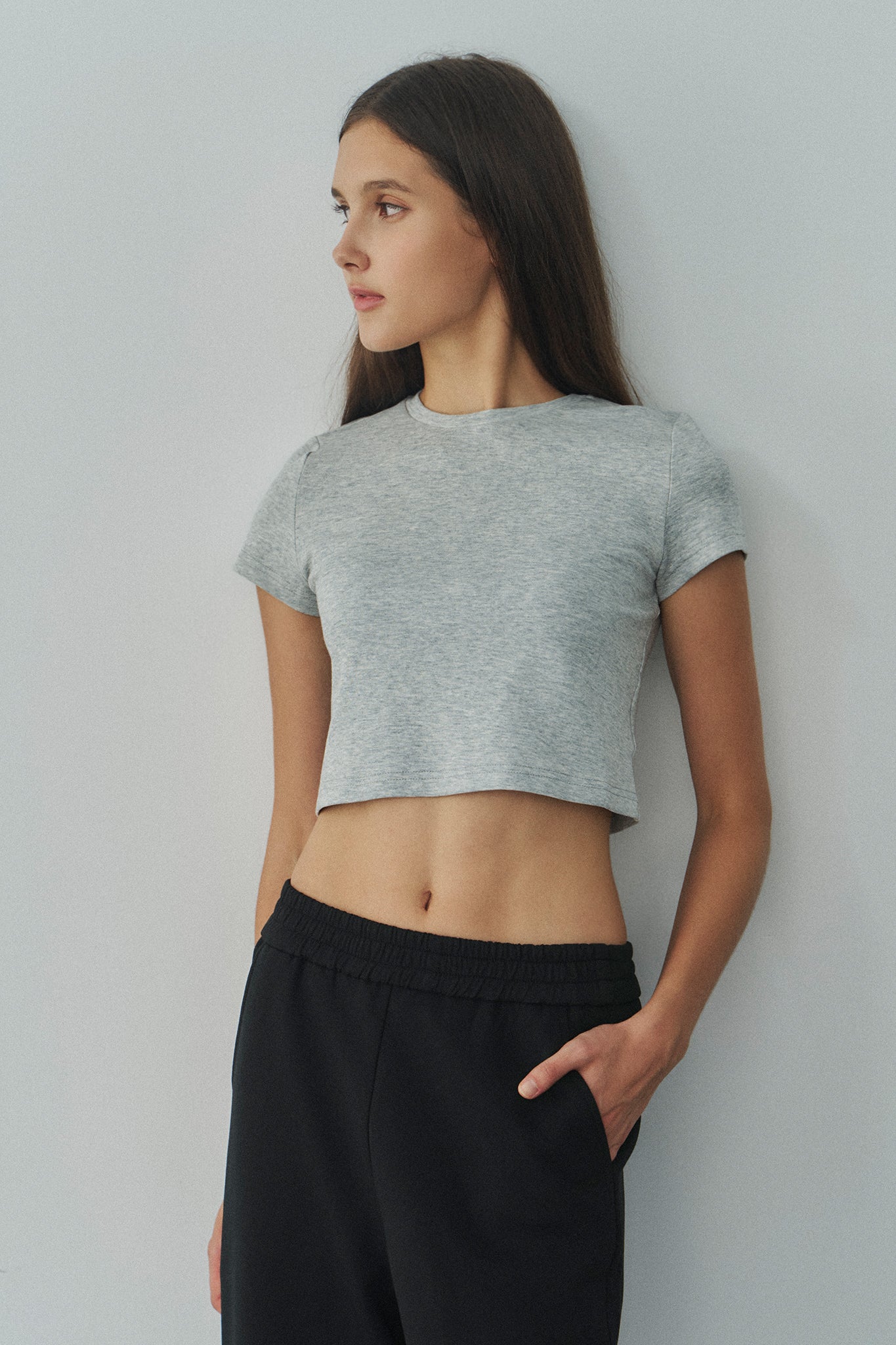 Jelly Cotton T 啾啾果凍棉短T -灰