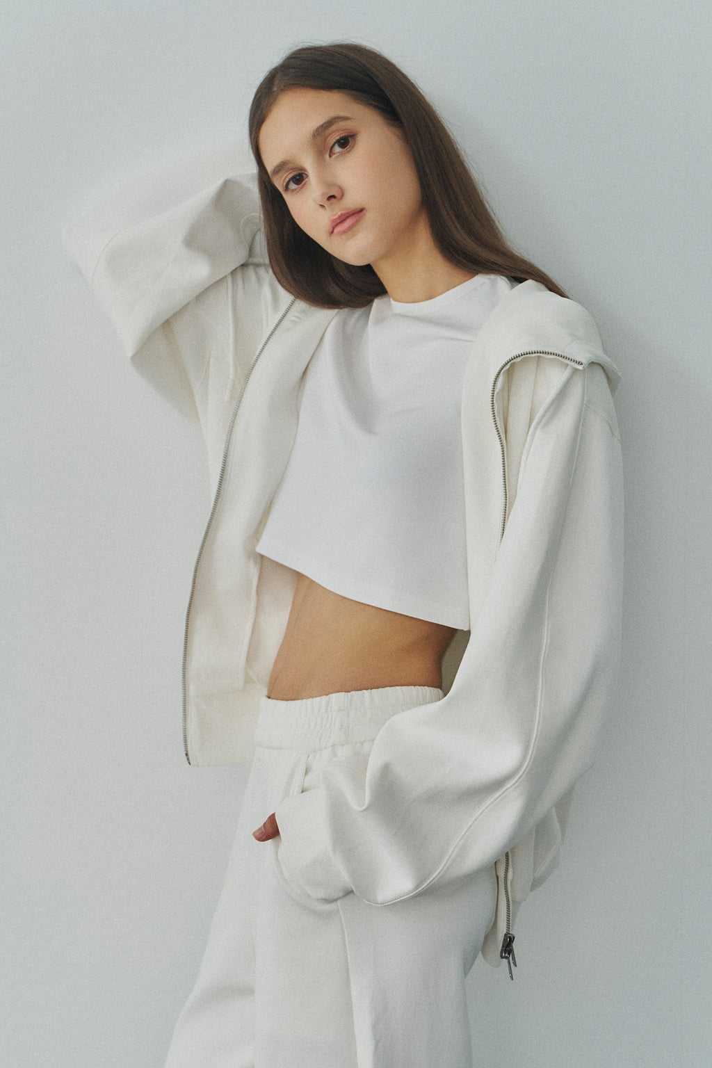 Jelly Cotton Sweatpants 啾啾果凍棉長褲 -白