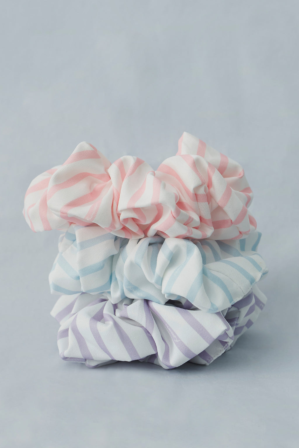 Lazy Day Scrunchie 耍廢女孩的訂製條紋髮圈 -寶寶紫