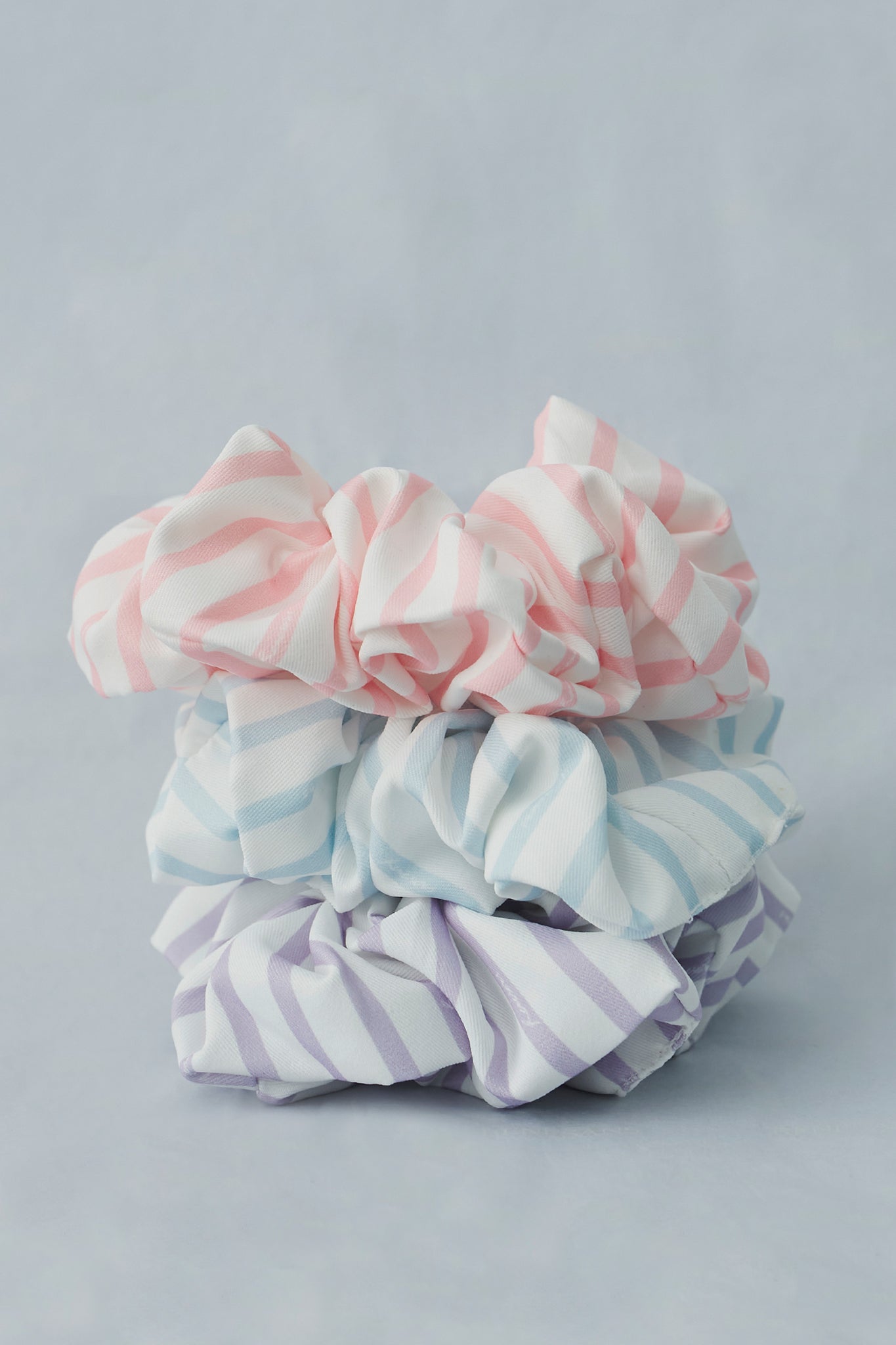 Lazy Day Scrunchie 耍廢女孩的訂製條紋髮圈 -寶寶紫