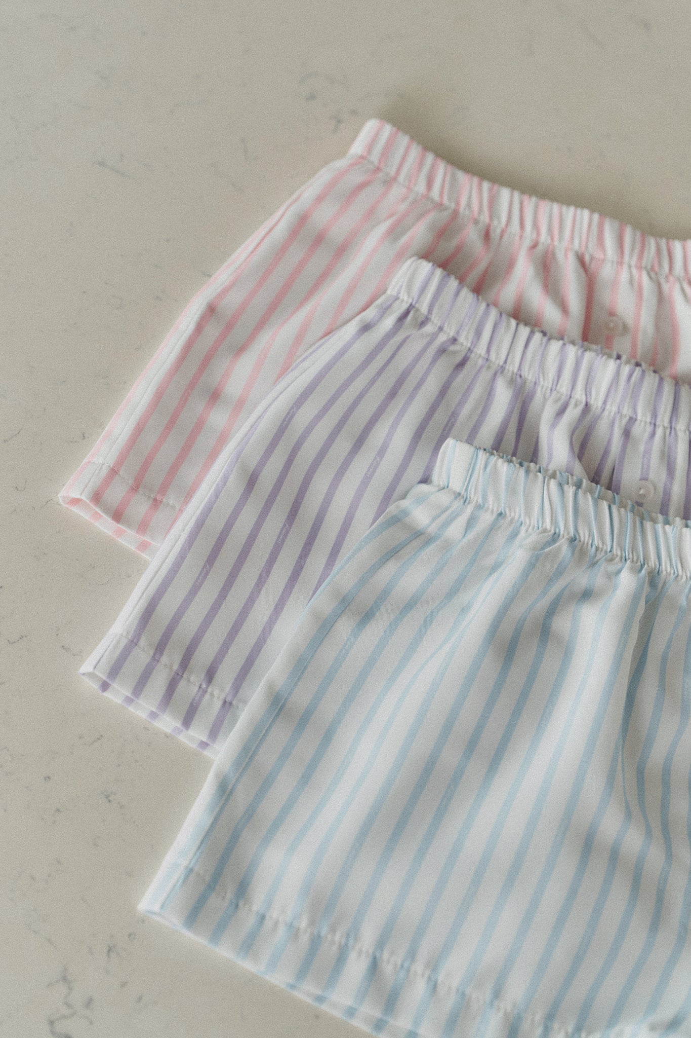 Lazy Day Shorts 耍廢女孩的訂製條紋短褲 -寶寶紫