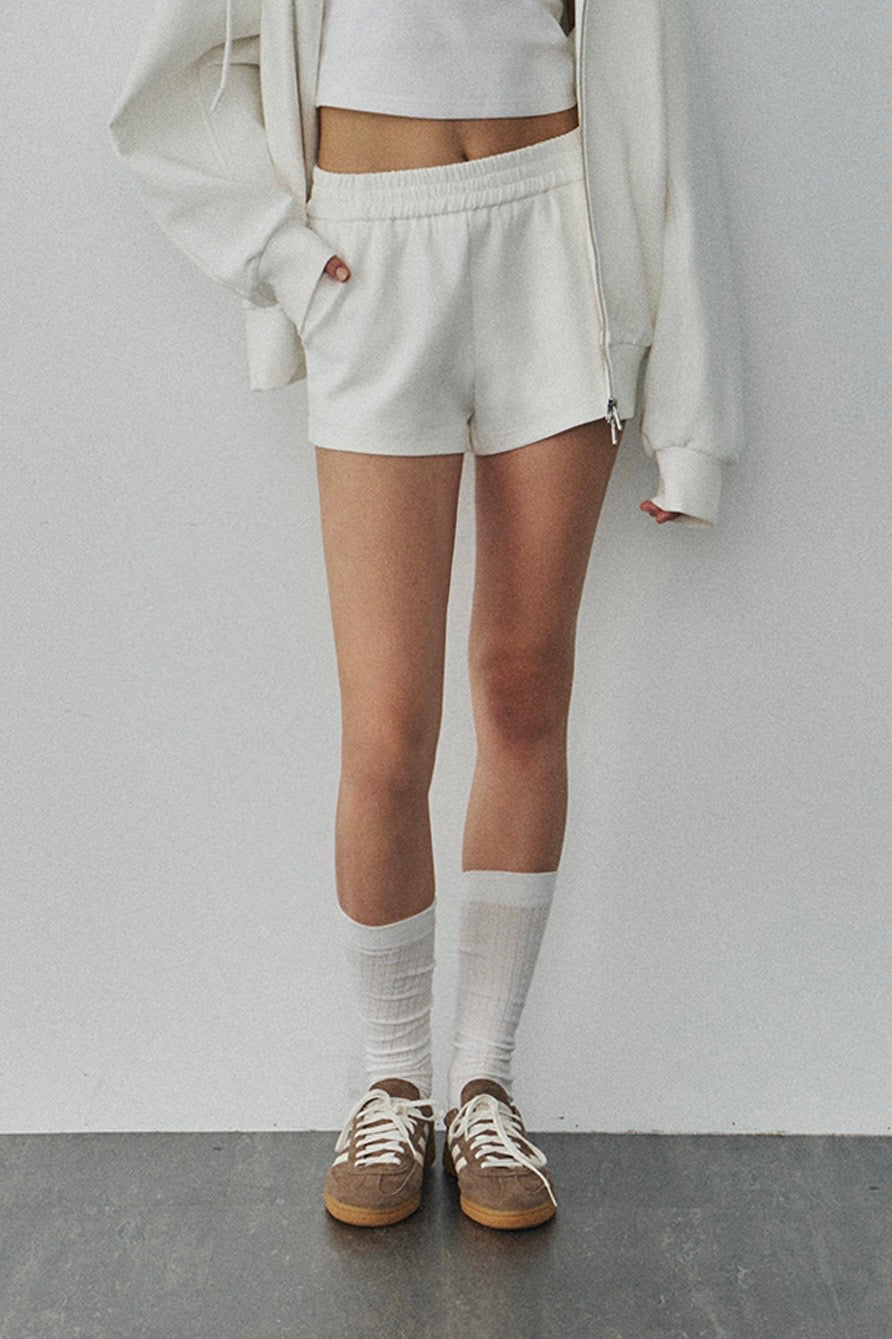 Jelly Cotton Shorts 啾啾果凍棉短褲 -白