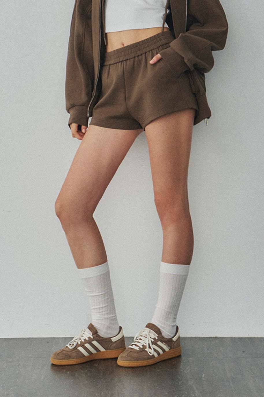 Jelly Cotton Shorts 啾啾果凍棉短褲 -棕