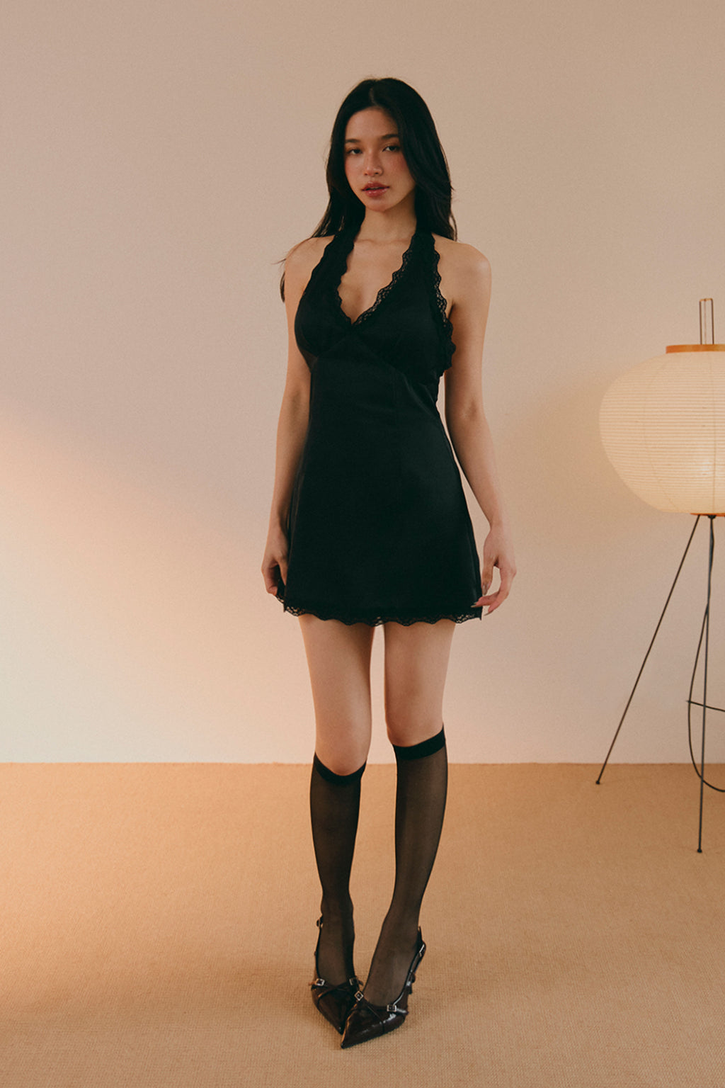 So In Love Bra Dress暈到不行緞面蕾絲胸墊洋裝