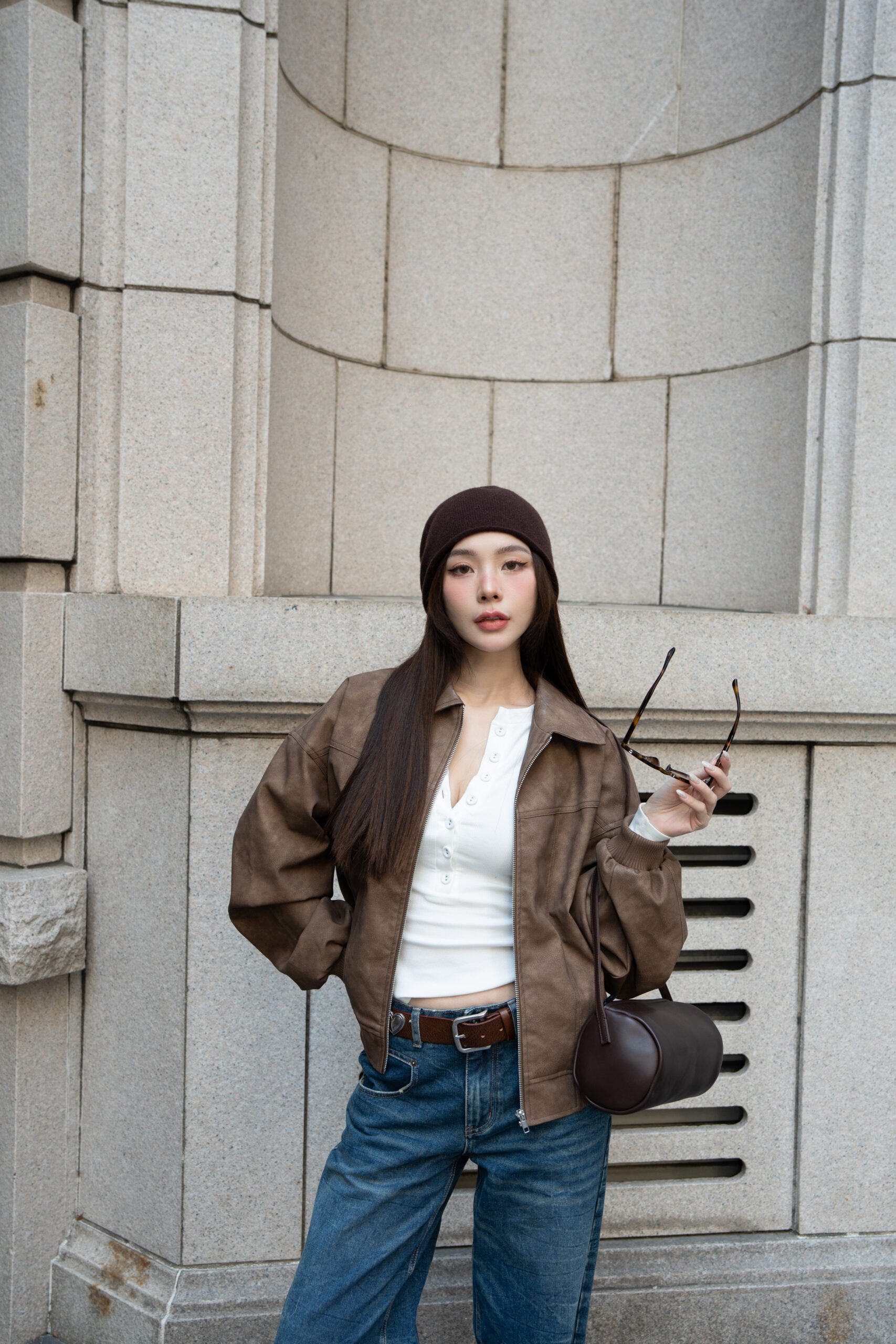 Brooklyn Bomber Jacket 特霧皮經典飛行外套 -棕