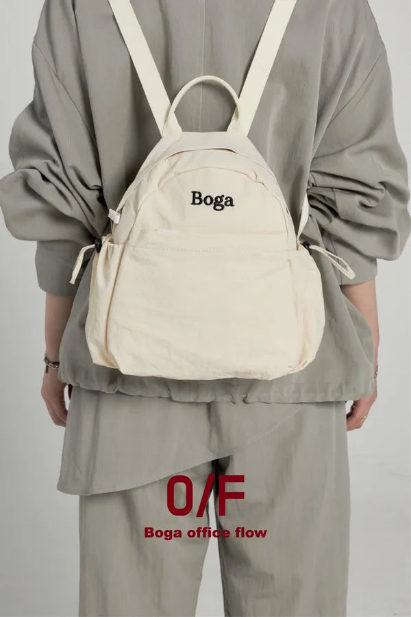 「BOGAMADE」超好揹尼龍後背小包 - 杏