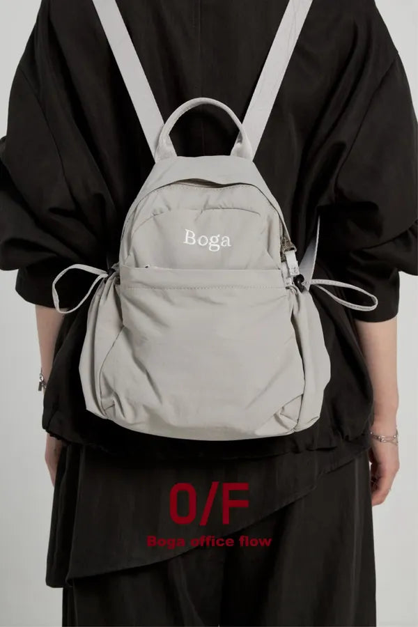 「BOGAMADE」超好揹尼龍後背小包 - 灰