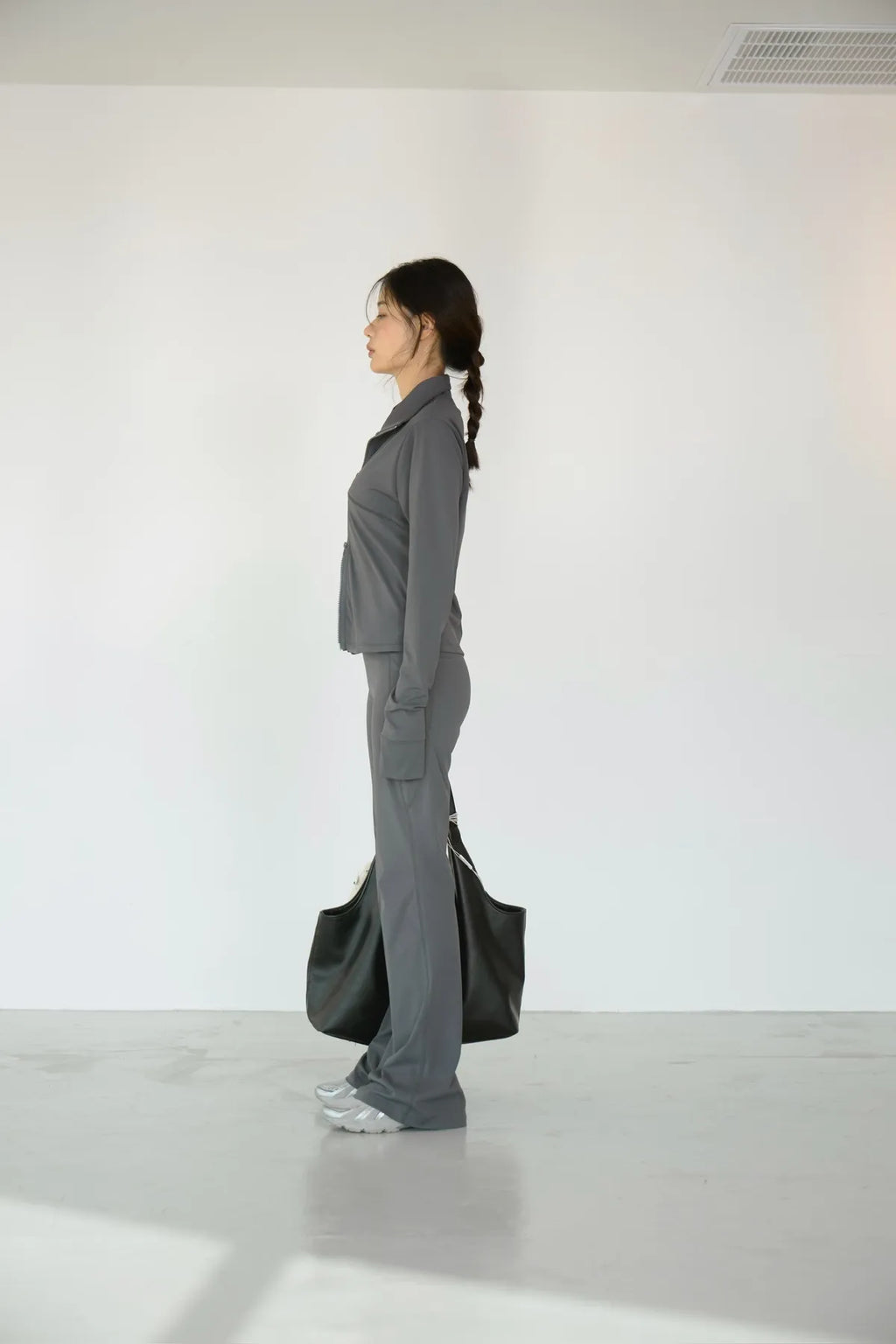 「BOGAMADE」-5度c涼感運動瑜伽外套 - 深灰