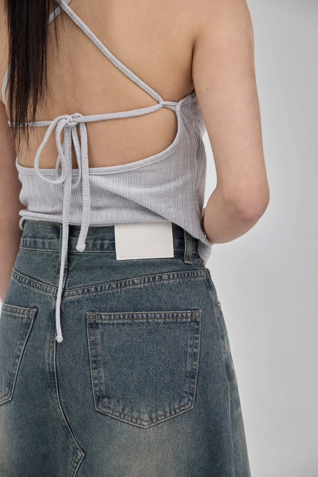 「BOGAMADE」溫柔顯腿長牛仔裙