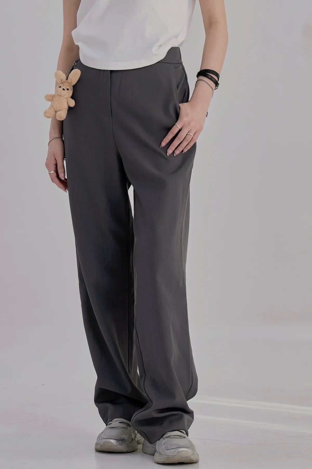 「BOGAMADE」享瘦褲 - 灰