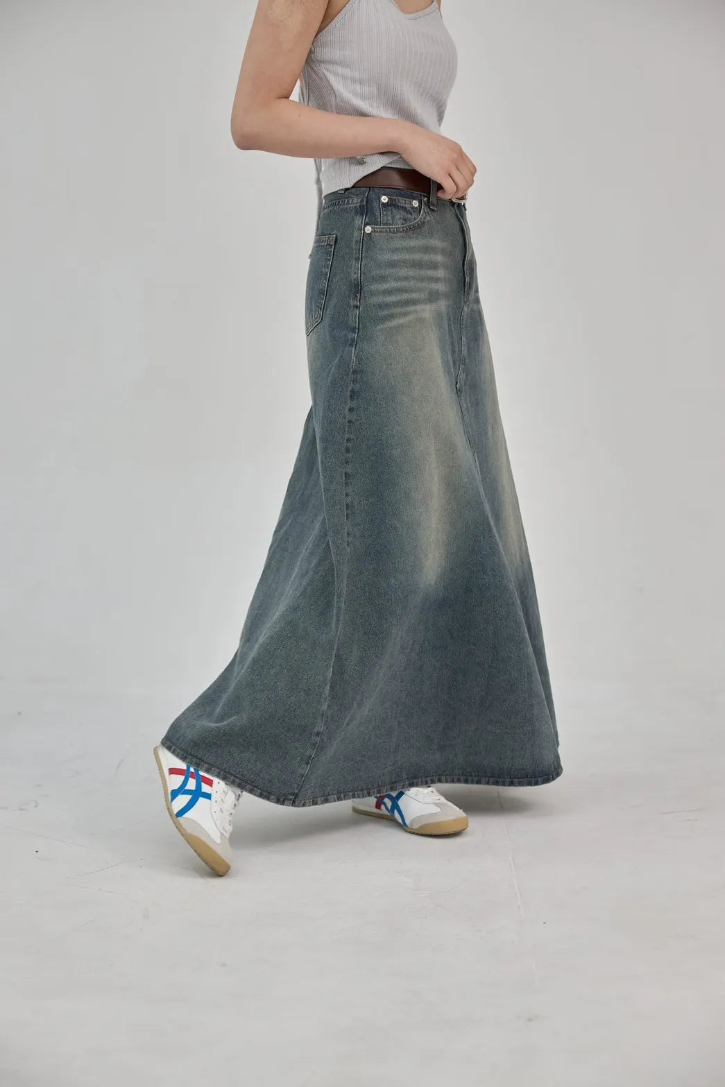 「BOGAMADE」溫柔顯腿長牛仔裙