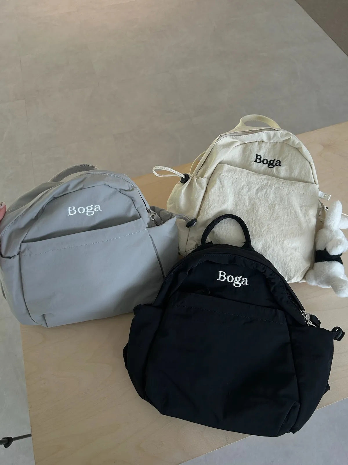 「BOGAMADE」超好揹尼龍後背小包 - 黑