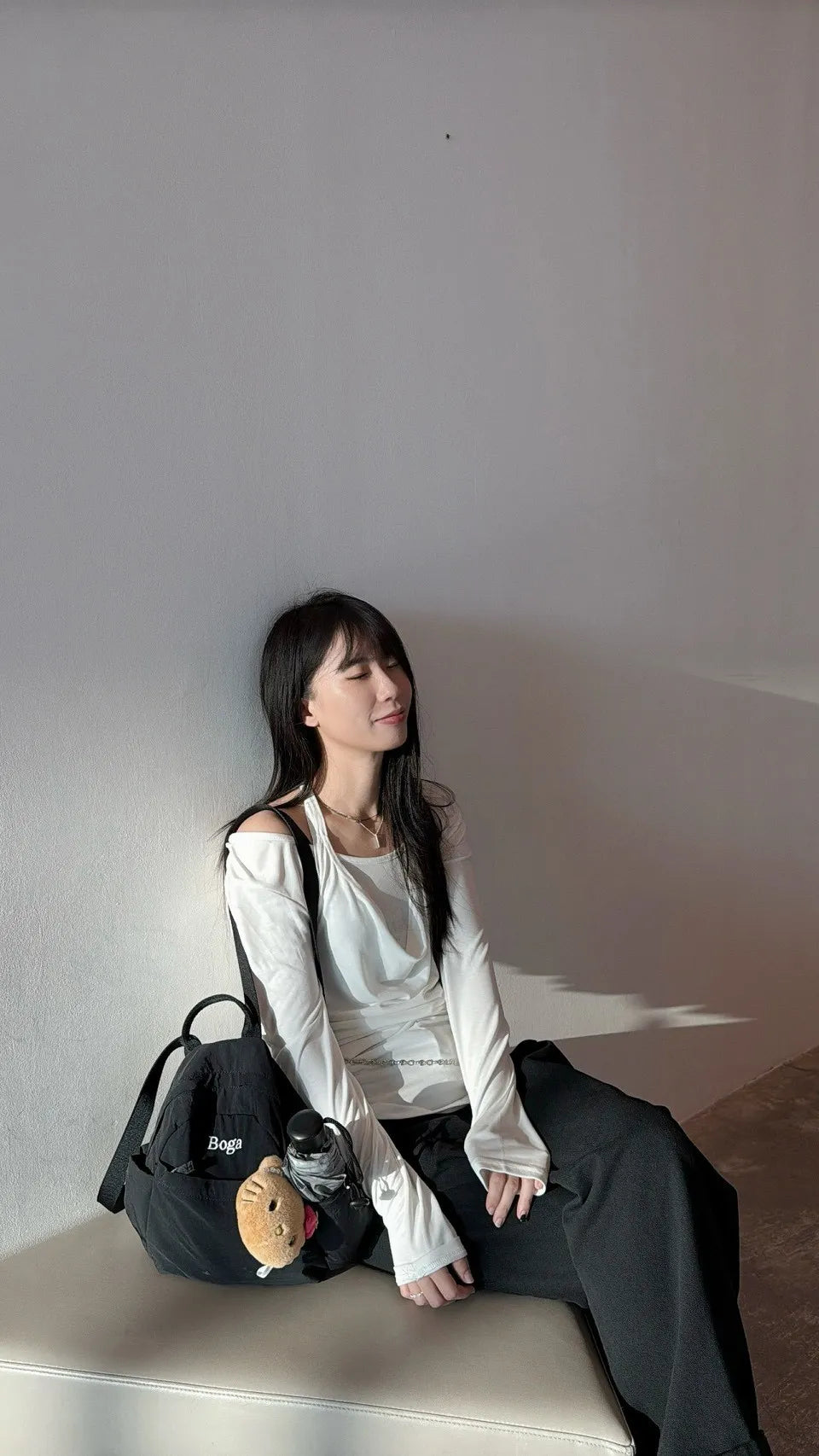 「BOGAMADE」超好揹尼龍後背小包 - 黑