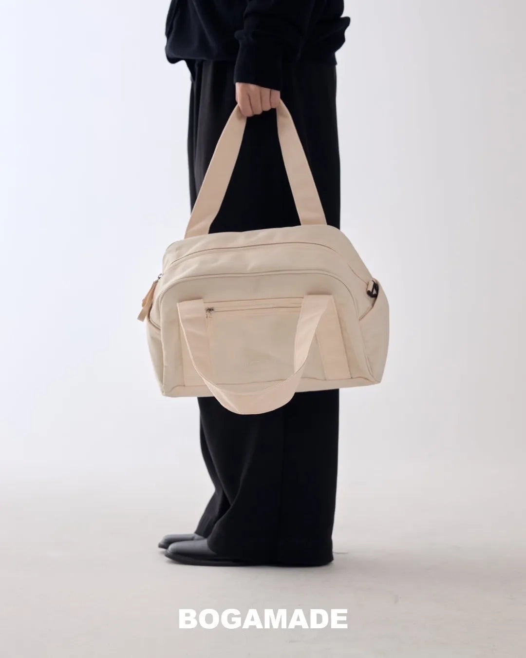 「BOGAMADE」很有生活感的旅行袋 - 杏