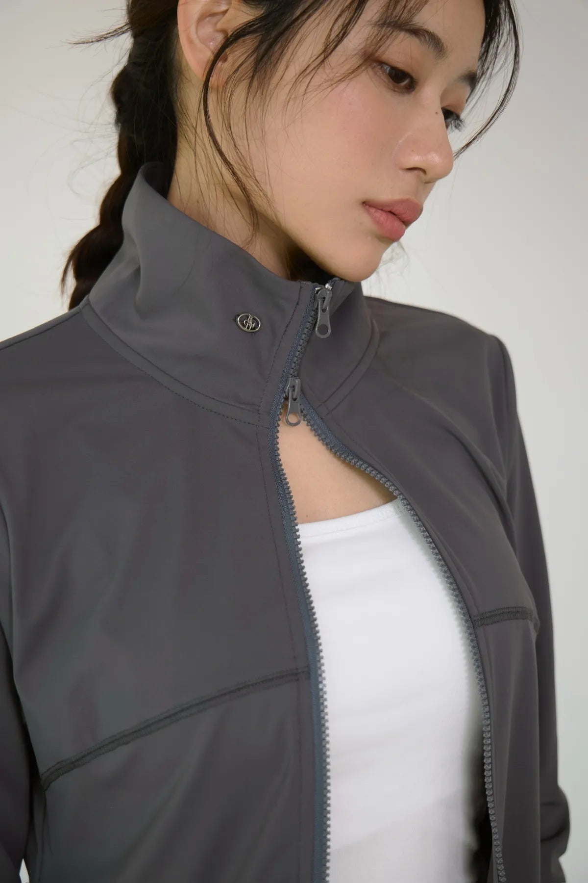 「BOGAMADE」-5度c涼感運動瑜伽外套 - 深灰