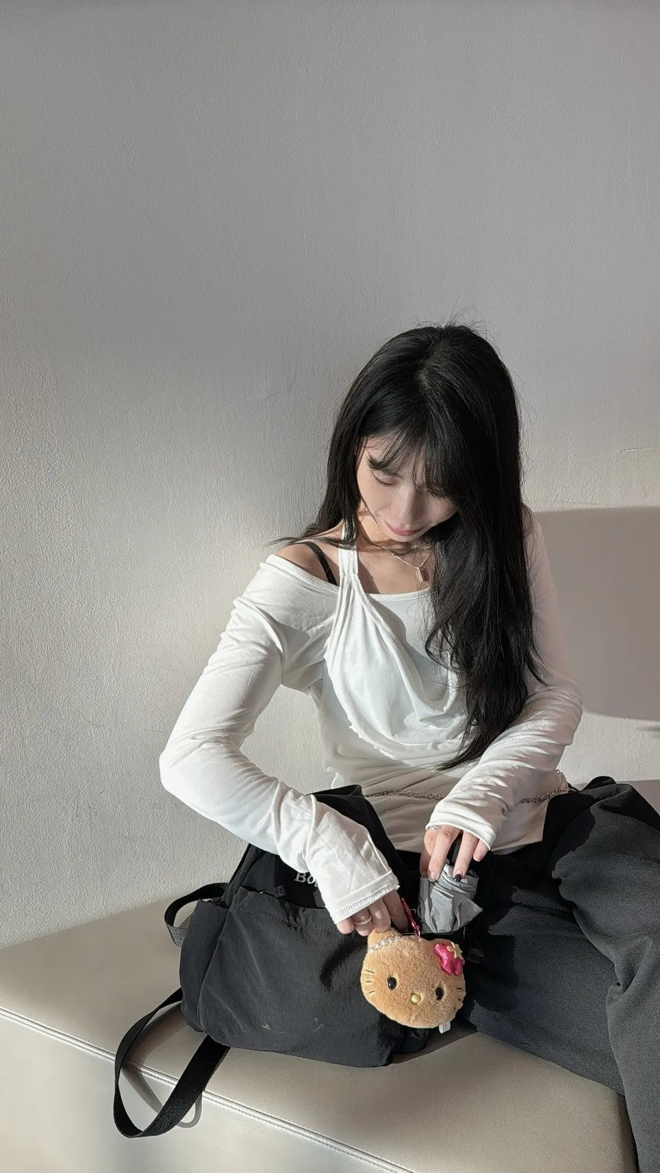 「BOGAMADE」超好揹尼龍後背小包 - 黑